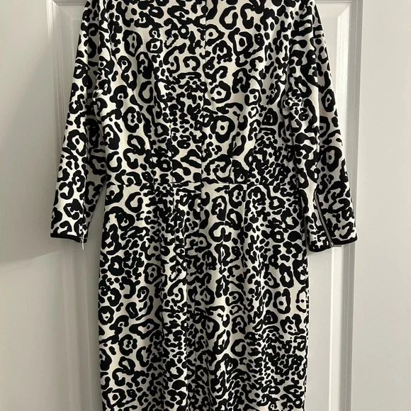 Ann Taylor 3/4 Length Sleeve Animal Print Dress Size 12 - Picture 7 of 14